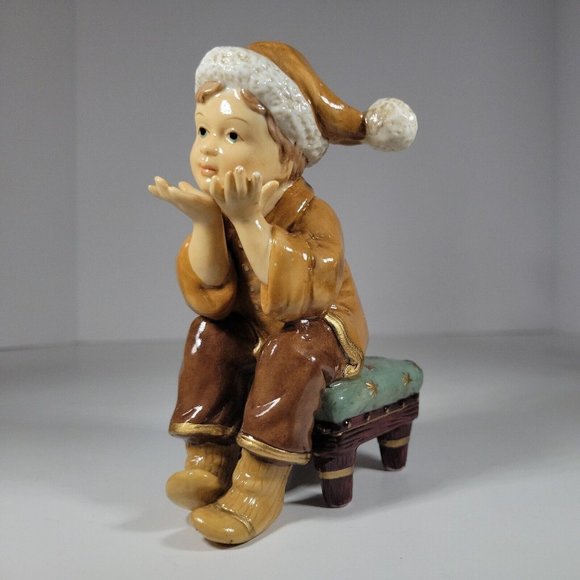 Heritage Mint LTD 2003 Porcelain Christmas Setting 1 REPLACEMENT PIECE Boy Stool - Picture 2 of 11